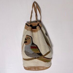 Vintage Woven Boho Bird Hobo Bag Backpack Shoulder Bag